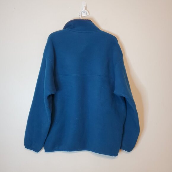 Vintage 90s Patagonia Synchilla Snap Fleece Jacket Teal Size XL - Picture 2 of 7